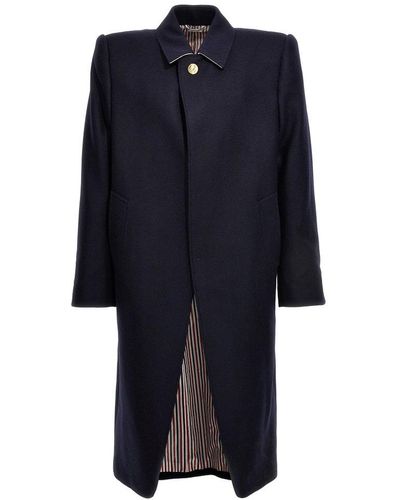 Thom Browne Elongated Bal Collar Coats, Trench Coats - Blue