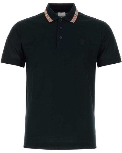 Burberry Short Sleeved Polo Shirt - Black