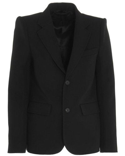 Balenciaga Curve Shoulder Blazer - Black