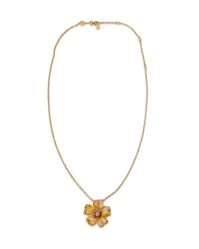 Swarovski Florere Flower Pendant Necklace - Yellow