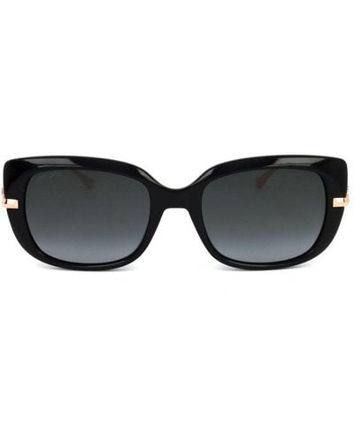 Jimmy Choo Orla Rectangular-frame Sunglasses - Black