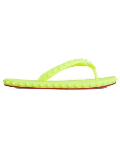Christian Louboutin Super Loubi Flip Sandals - Green