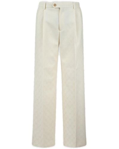 Gucci GG Wide-leg Trousers - White