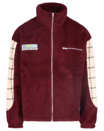 Rassvet (PACCBET) High Neck Zipped Fleece Jacket - Red