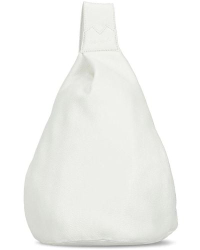 discord Yohji Yamamoto Logo Embossed Shoulder Bag - White