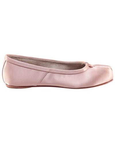 Maison Margiela Satin Tabi-toe Ballerina Shoes - Pink