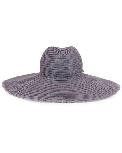 Emporio Armani Wide Brim Fedora Hat - Gray