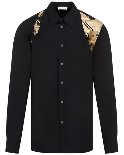 Alexander McQueen Fold Harness Long-sleeved Shirt - Black