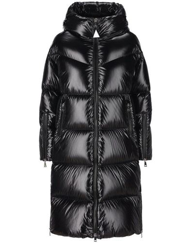 Moncler 'huppelong' Down Jacket, - Black