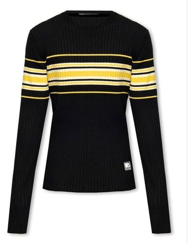 Wales Bonner Show Striped Long-sleeved Sweater - Black