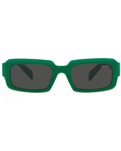 Prada Rectangular Frame Sunglasses - Green