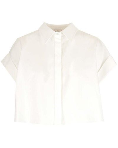 Alexander McQueen Buttoned Short-sleeved Shirt - White