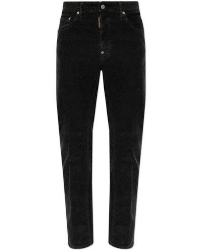 DSquared² Straight-leg Corduroy Trousers - Black