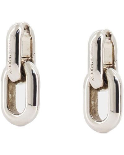Alexander McQueen Peak Chain Earrings - Metallic