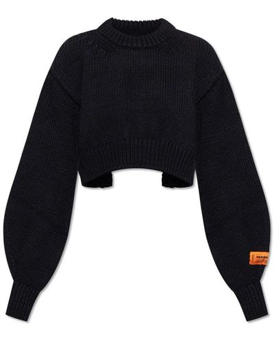 Heron Preston Cut-Out Sweater - Black