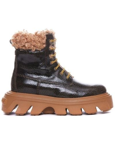 Casadei Generation C Lace-up Boots - Brown