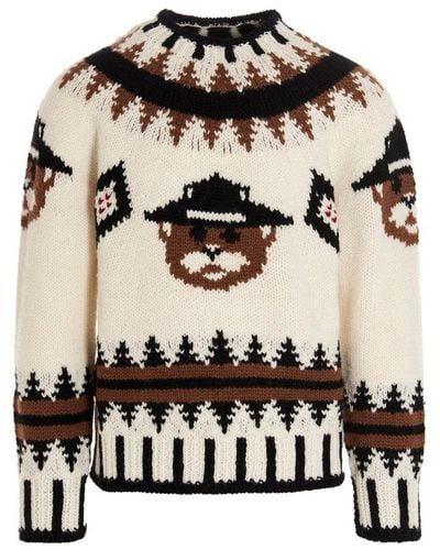 DSquared² Teddy Bear Intarsia Knitted Sweater - Multicolour