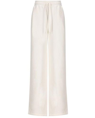 Gucci Interlocking G Embroidered Jersey Trousers - White