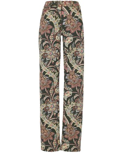 Etro Paisley Printed Straight Leg Trousers - Multicolour