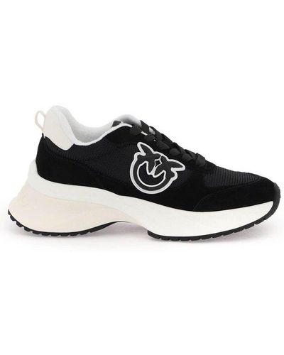 Pinko Love Birds Lace-up Sneakers - Black