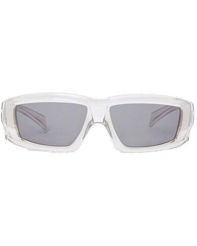 Rick Owens Rectangular Frame Sunglasses - White