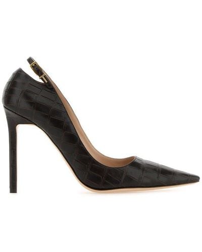 Tom Ford Angelina Embossed Court Shoes - Black