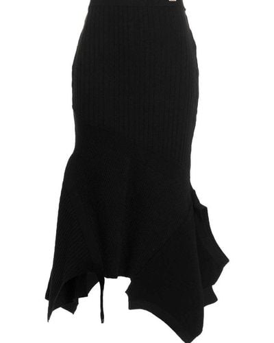 Maison Mihara Yasuhiro Asymmetric Midi Skirt - Black