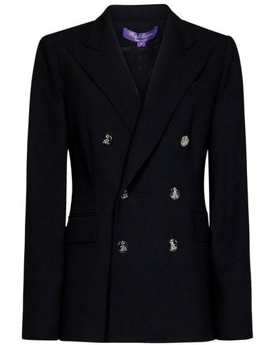 Ralph Lauren Double Breasted Tailored Blazer - Black