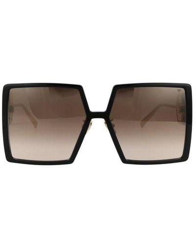 Philipp Plein Logo-plaque Square-frame Sunglasses - Multicolour