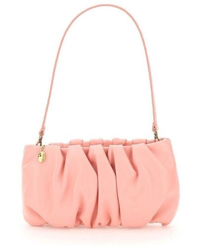 STAUD Bean Ruched Strapped Clutch Bag - Pink