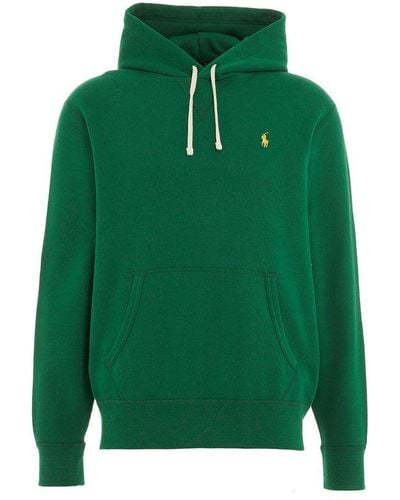 Polo Ralph Lauren Pony Embroidered Drawstring Hoodie - Green