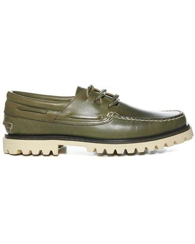 Officine Creative Round Toe Lace-up Loafers - Green