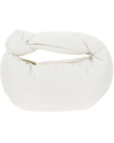 Bottega Veneta Knotted Mini Jodie Bag - White