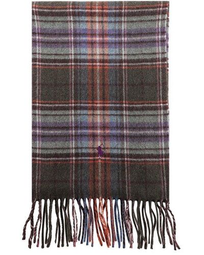 Ralph Lauren Checked Fringed Scarf - Multicolor