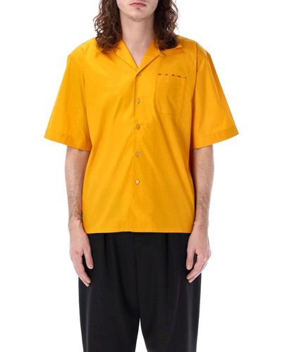 Marni Logo Bowling Shirt - Orange