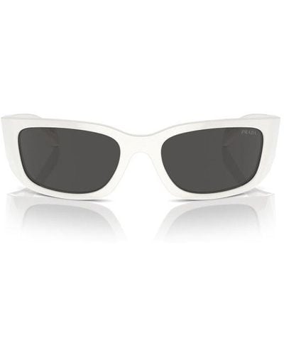 Prada Rectangular Frame Sunglasses - Metallic