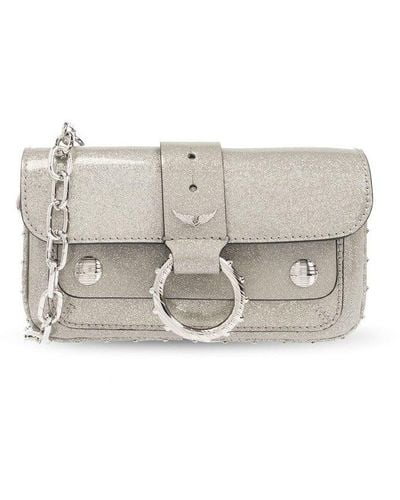 Zadig & Voltaire 'kate' Wallet On Chain, - Grey