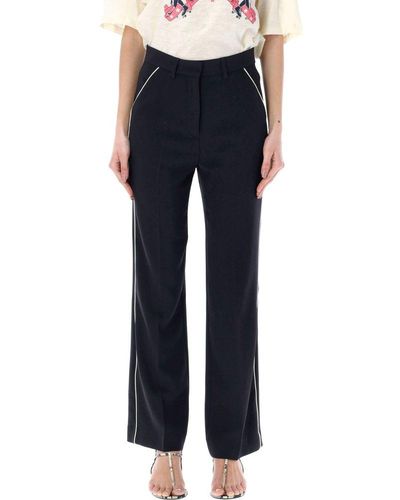 See By Chloé Ee By Chloé Flared Piping Trousers - Blue