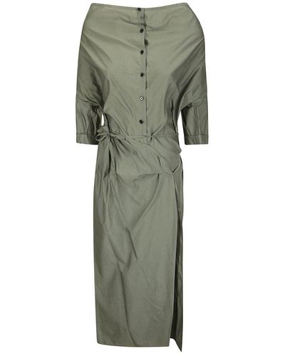 Lemaire Short Sleeve Wrap Dress - Green