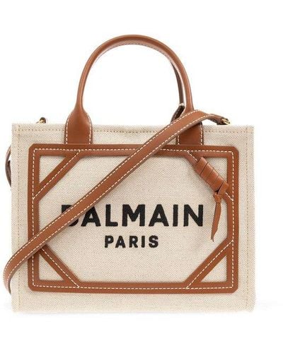Balmain B-army Mini Shopper Bag - White