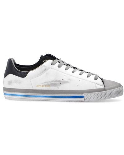 HIDNANDER Starless Vintage Effect Low-top Trainers - White