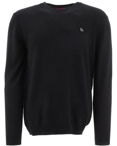 Valentino Crewneck Long-sleeved Sweater - Black