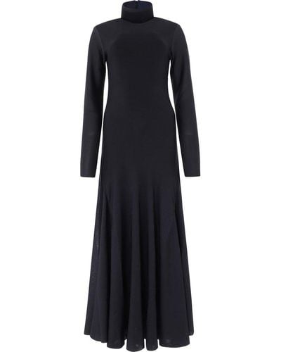 Bottega Veneta High-neck Maxi Dress - Black