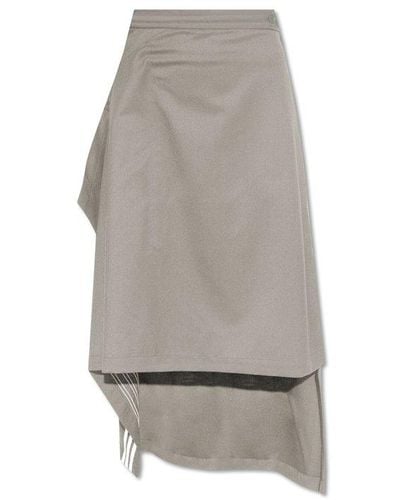 Y-3 Asymmetrical Skirt, - Gray