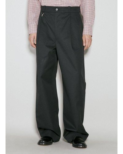 Eytys Scout Mid Rise Pleated Chino Pants - Black