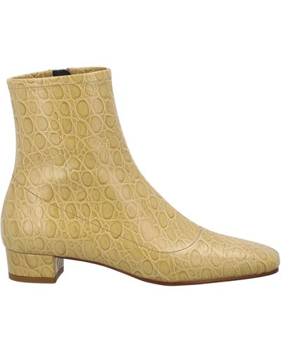 BY FAR Este Cocco Print Ankle Boots - Natural