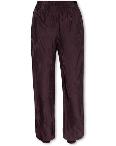 The Attico Monogrammed Trousers - Purple