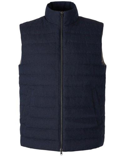Herno Down Quilted Vest - Blue