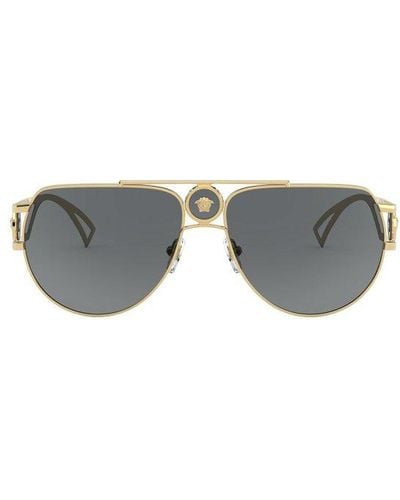 Versace Medusa Pilot-frame Sunglasses - Gray