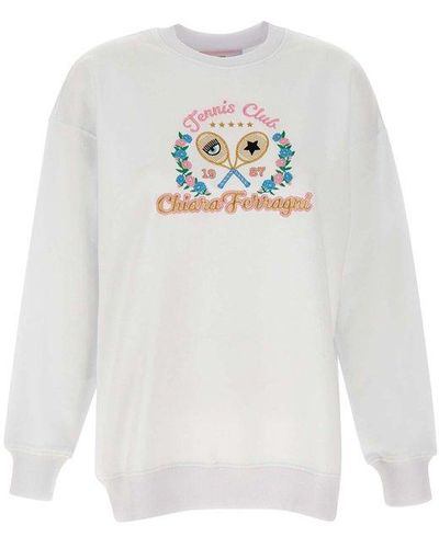 Chiara Ferragni "tennis Club" Sweatshirt - White